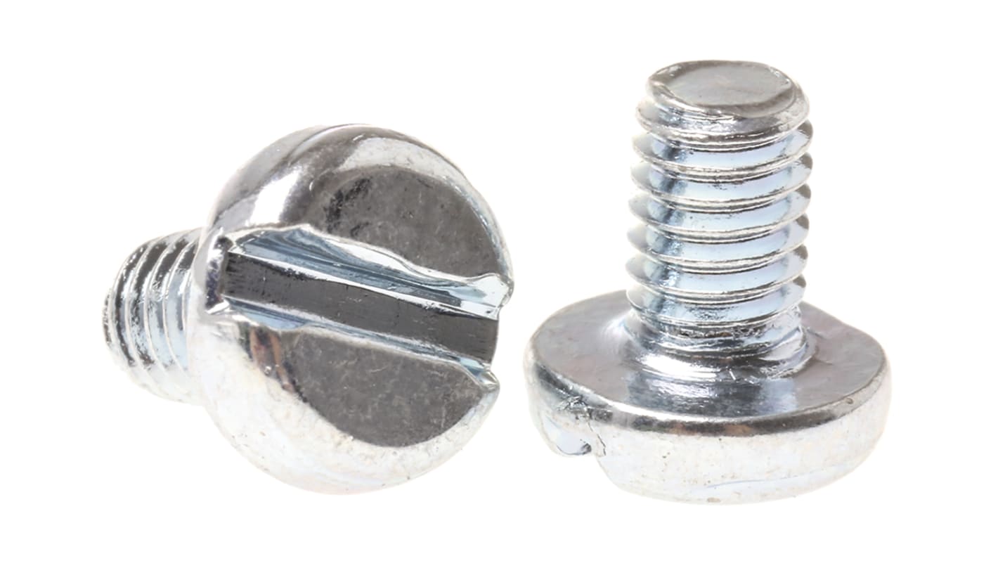 RS PRO Slot Pan Steel Machine Screws DIN 85 x 6.0mm