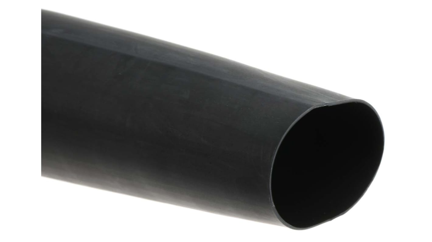 RS PRO Adhesive Lined Halogen Free Heat Shrink Tubing, Black 40mm Sleeve Dia. x 1.2m Length 3:1 Ratio