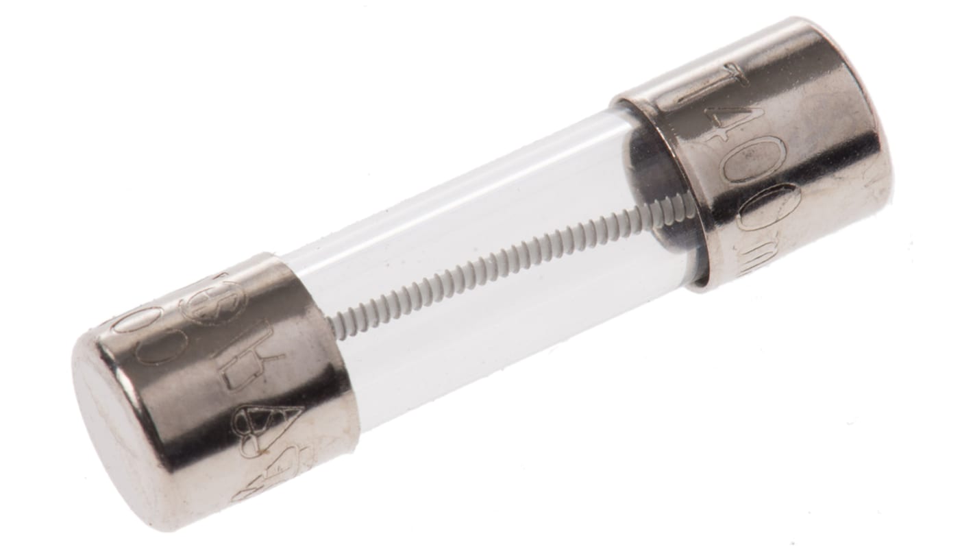 RS PRO 400mA T Glass Cartridge Fuse, 5 x 20mm