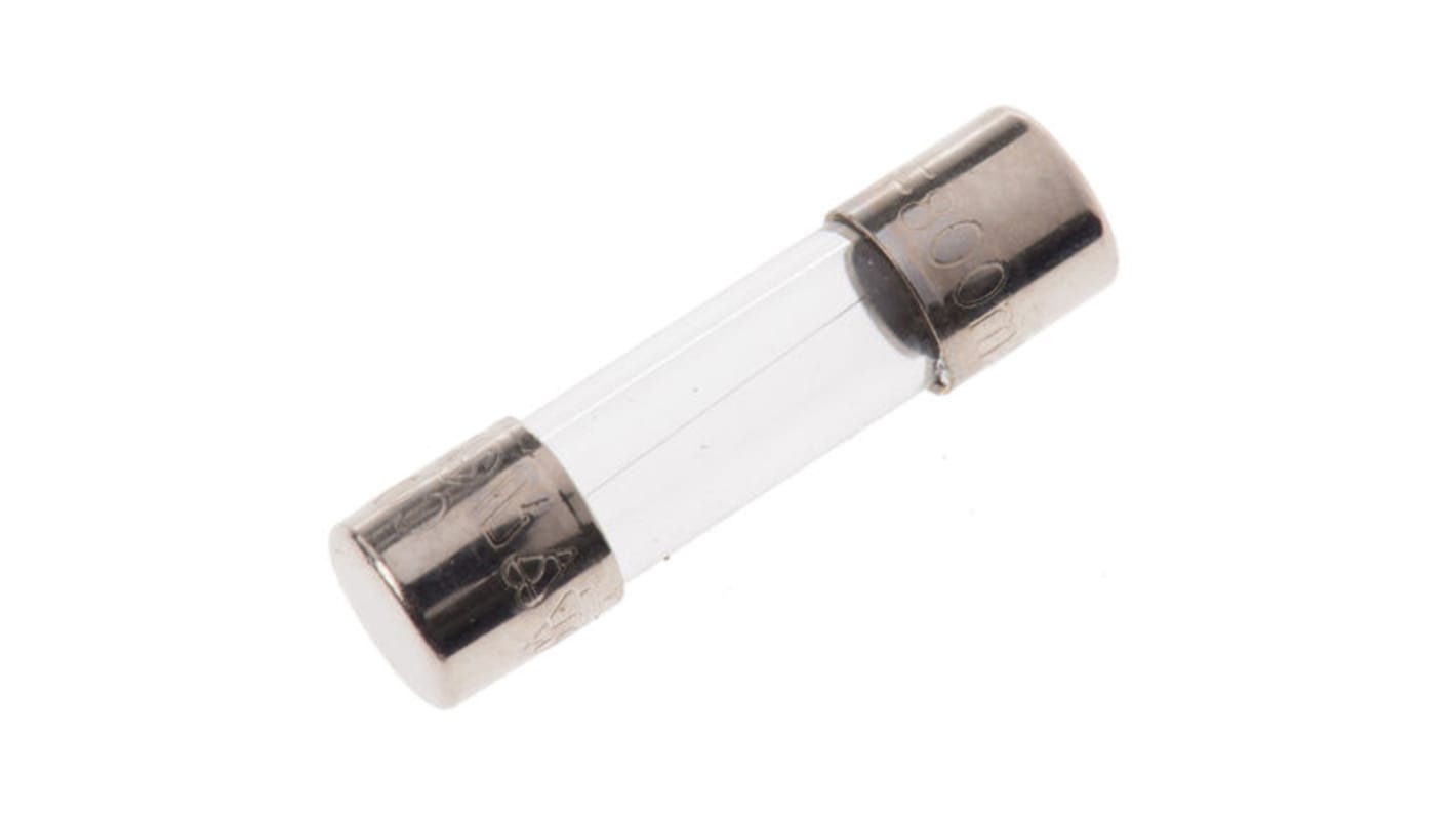 RS PRO 800mA F Glass Cartridge Fuse, 5 x 20mm