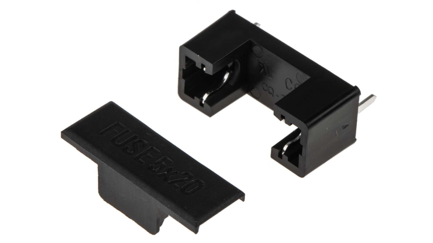 RS PRO 6.3A PCB Mount Fuse Holder for 5 x 20mm Fuse, 250V ac