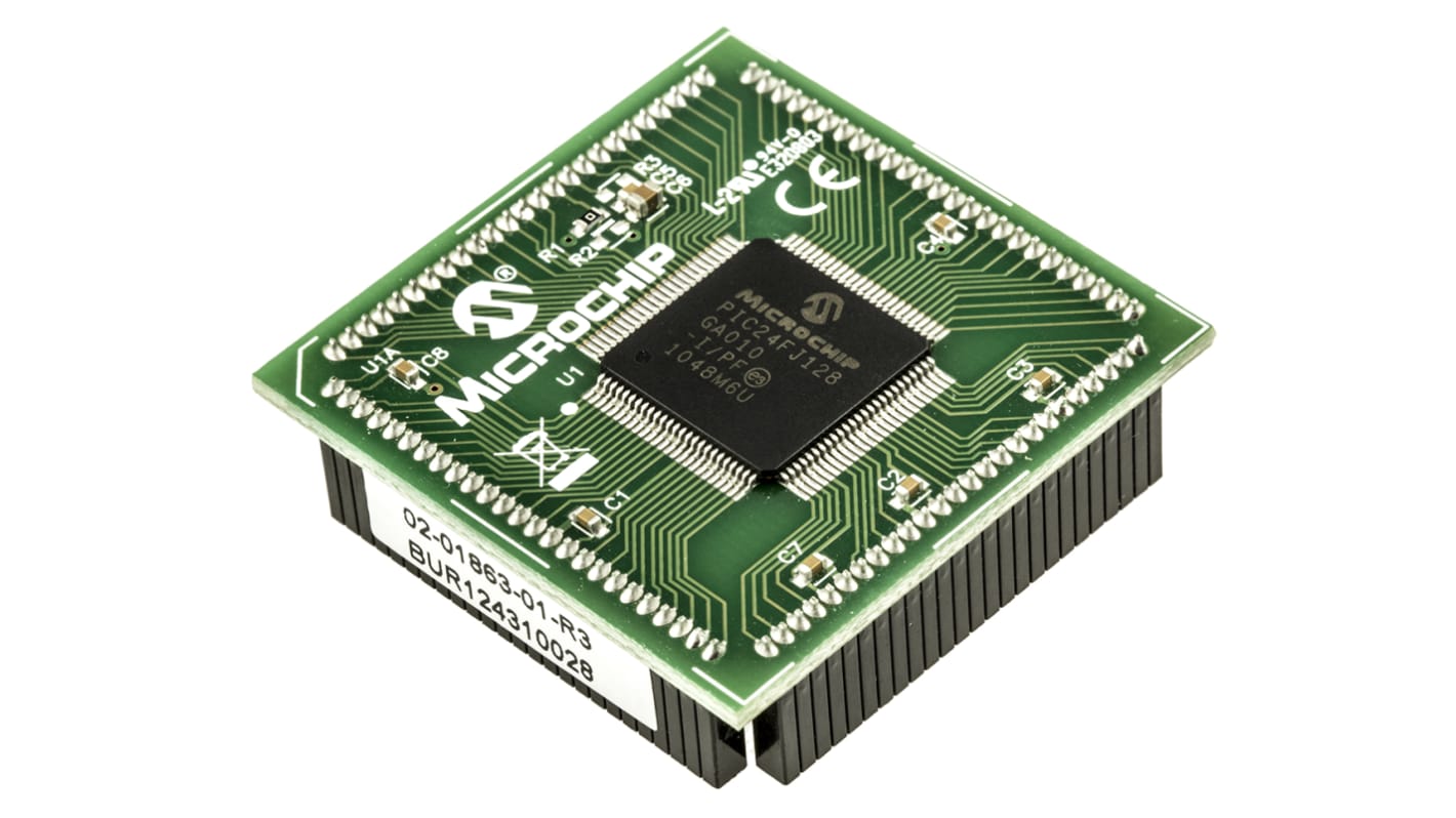 Microchip マイクロコントローラ開発キット, モジュール, PIC24F 100P PIM, MCU, MA240011