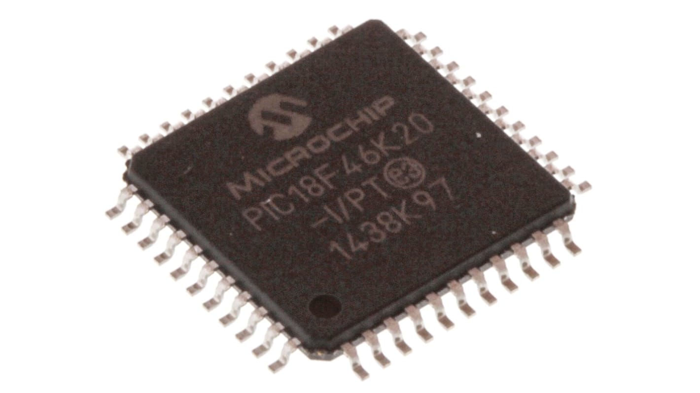 Microcontrollore Microchip, PIC, TQFP, PIC18F, 44 Pin, Montaggio superficiale, 8bit, 64MHz