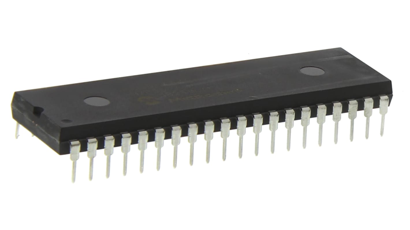 Microchip, 8bit PIC, PIC18F Microcontroller, 64MHz, 32 kB, 256 B Flash, 40-Pin PDIP