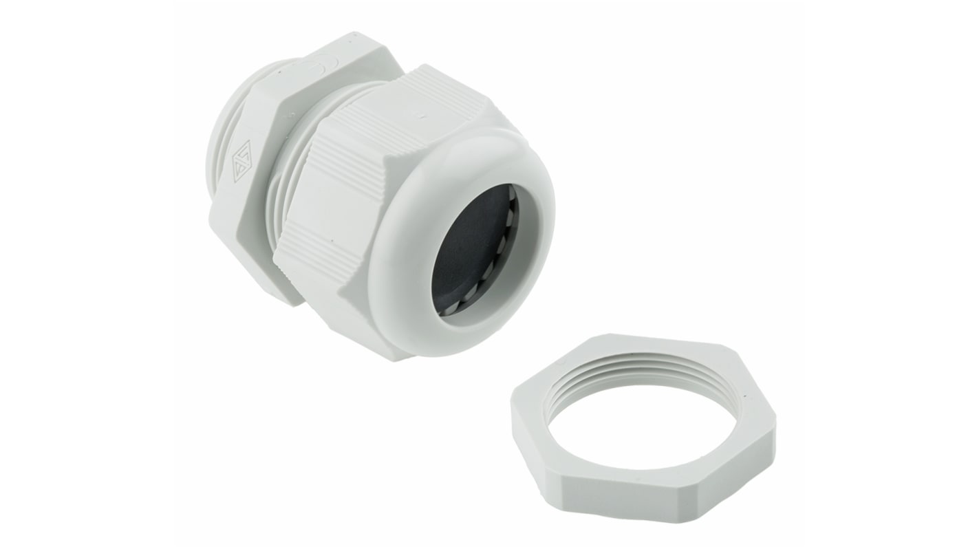 SIB SIB-TEC Series Grey PA 6 Cable Gland, M32 Thread, 14mm min., 25mm max., IP68