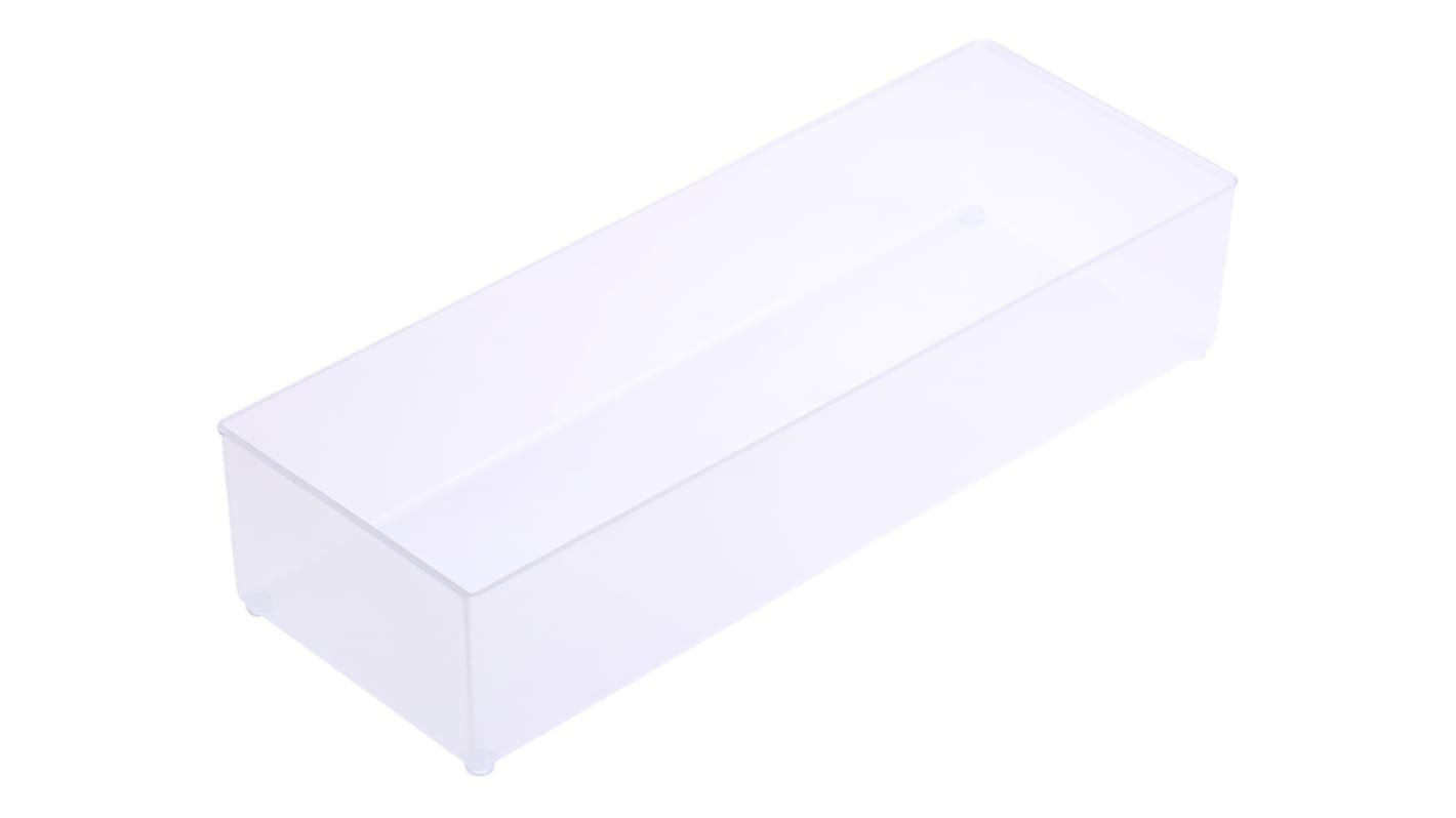 Raaco Transparent PP Compartment Box, 47mm x 79mm x 218mm