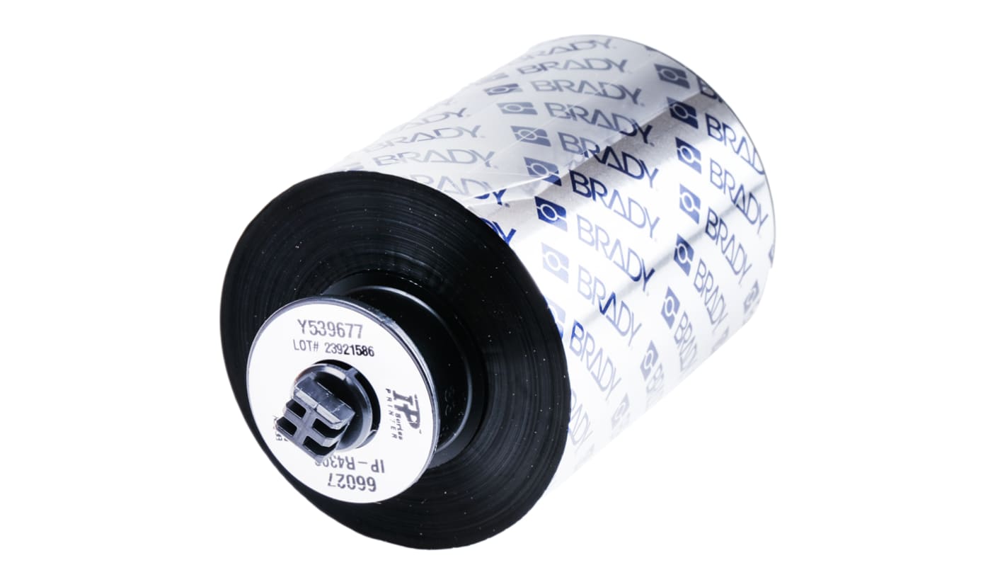Brady R4300 Black on Black Label Printer Tape, 300 m Length