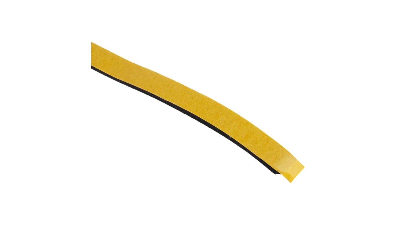 RS PRO Black Foam Tape, 12.0mm x 10.0m, 3.0mm Thick