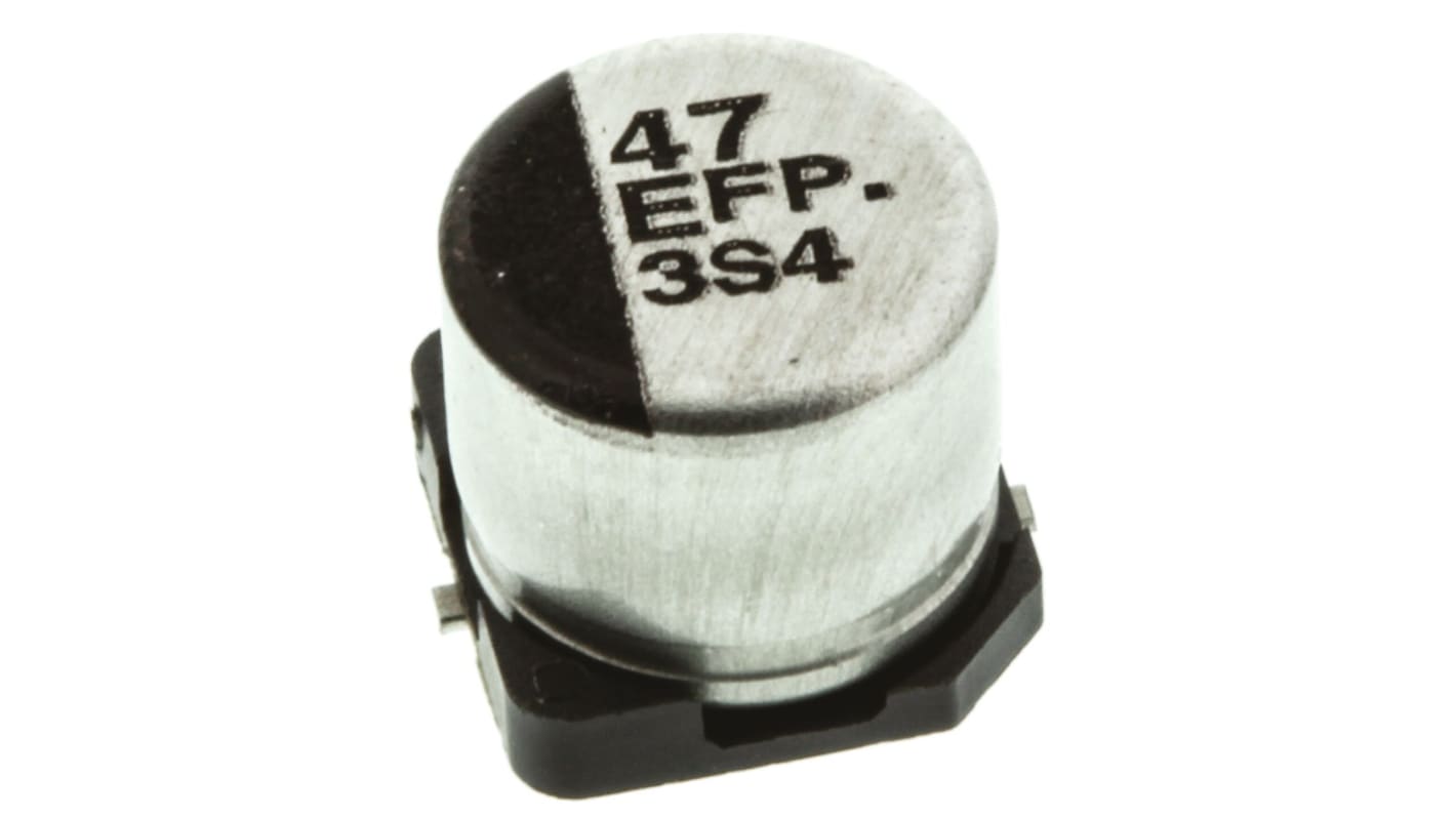 Panasonic 47μF Aluminium Electrolytic Capacitor 25V dc, Surface Mount - EEEFP1E470AP