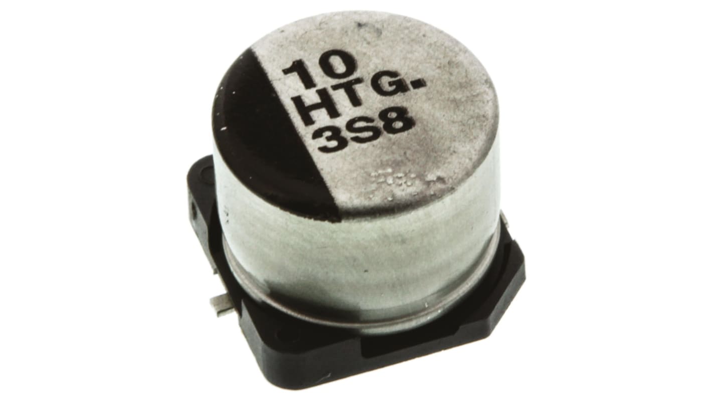 Panasonic 10μF Aluminium Electrolytic Capacitor 50V dc, Surface Mount - EEETG1H100P