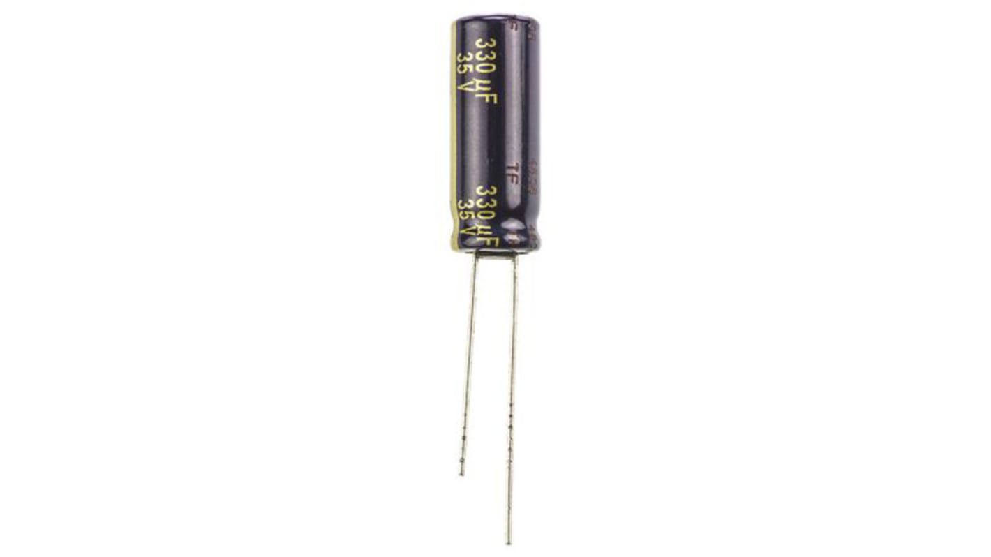 Panasonic 330μF Aluminium Electrolytic Capacitor 35V dc, Radial, Through Hole - EEUFC1V331L