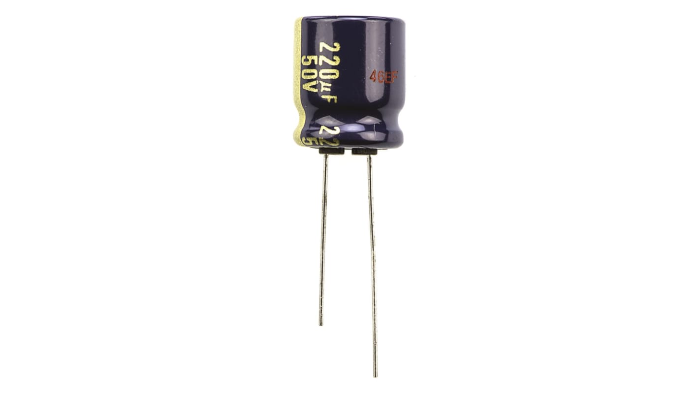Condensateur Panasonic série FC Radial, Aluminium électrolytique 220μF, 50V
