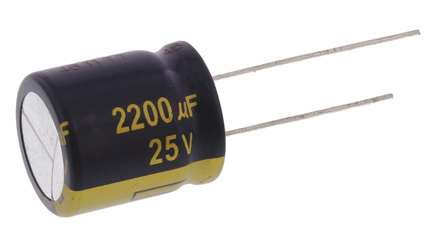 高品質 EEUFC1E222S ラジアル コンデンサ, dc 2200μF,25V Panasonic | タイムセール