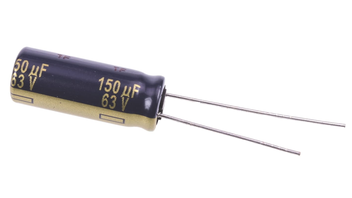 Condensateur Panasonic série FC Radial, Aluminium électrolytique 150μF, 63V c.c.