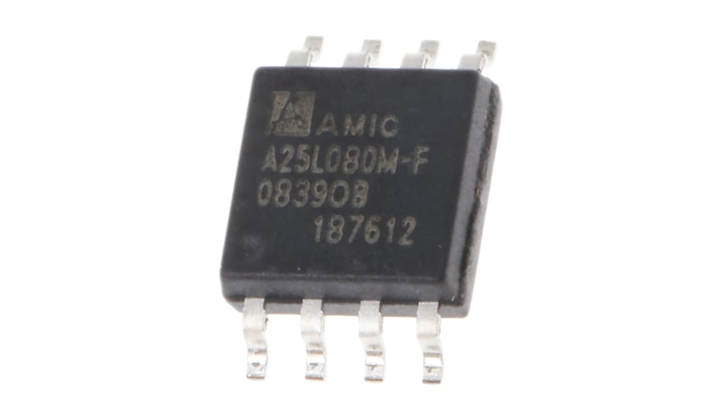 AMIC Technology 8Mbit SPI Flash Memory 8-Pin SOP, A25L080M-F