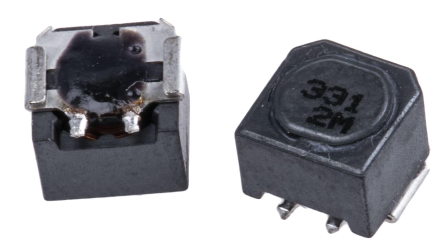 Inductor de montaje en superficie bobinado Panasonic, 330 μH, ±20%, núcleo de Compuesto de Metal, 330mA Idc, Serie