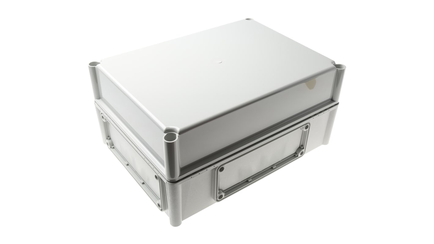 Contenitore Fibox in Policarbonato 380 x 280 x 180mm, col. Grigio, IP67