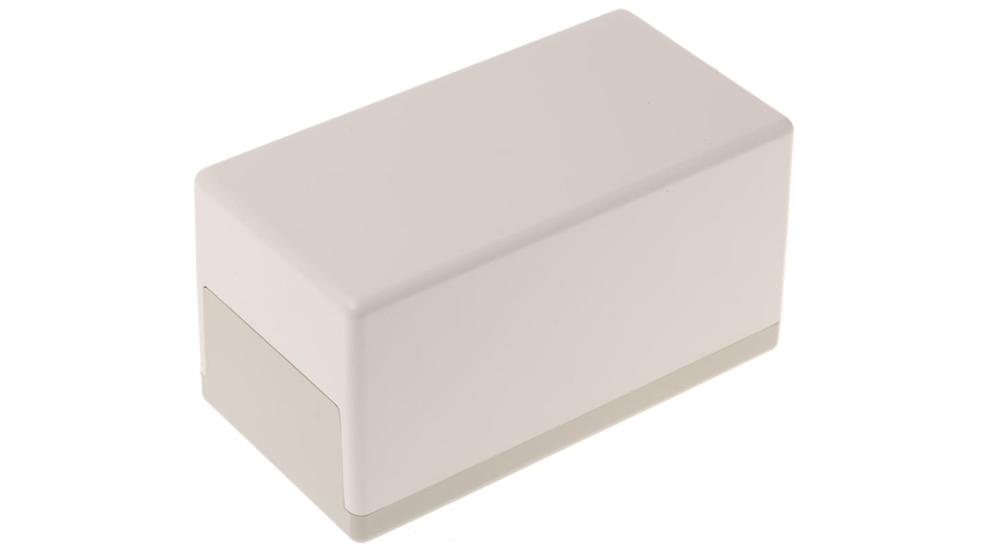 OKW Flat-Pack Case H Series White ABS Enclosure, IP40, Grey Lid, 150 x 80 x 80mm