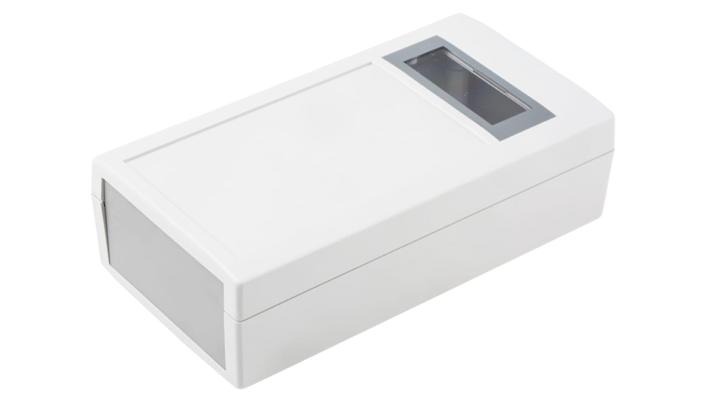 RS PRO Grey, Polystyrene Handheld Enclosure, , Display Window, IP64, 150 x 80 x 45mm