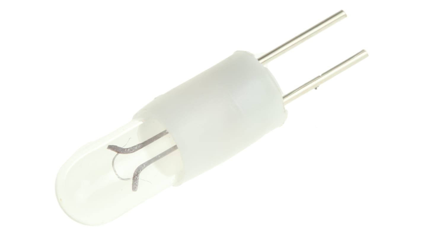 CML Innovative Technologies T1 1/4指示灯泡, 6 V, 60 mA, 双引脚灯座, Φ4.26mm, 3000h寿命