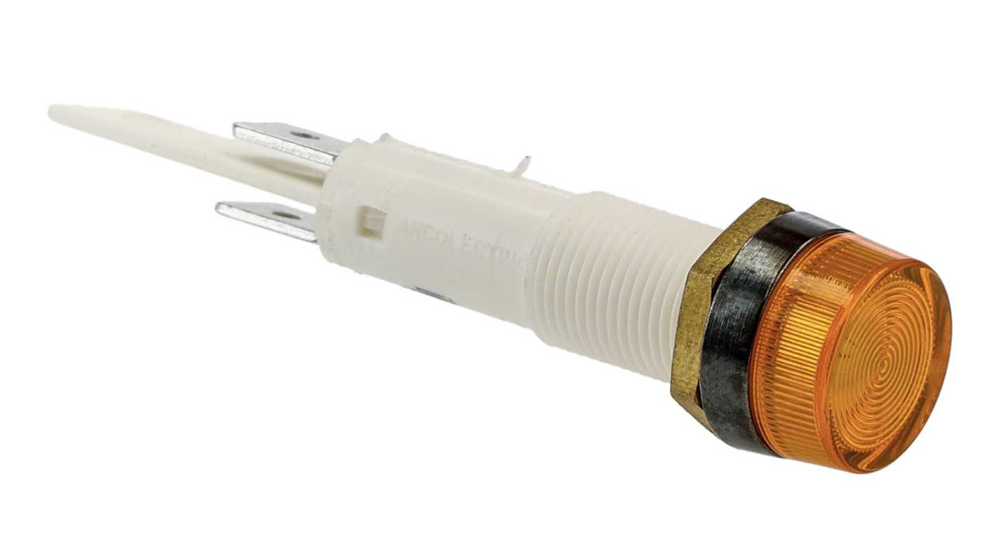 Arcolectric (Bulgin) Ltd パイロットランプ, 12V, 黄, 実装ホールサイズ:10mm, C027700FAL