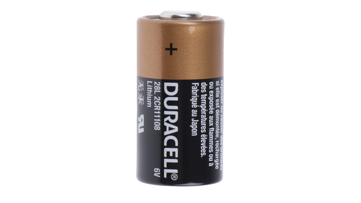 Duracell Lithium Manganese Dioxide 6V, 2CR11108 Camera Battery