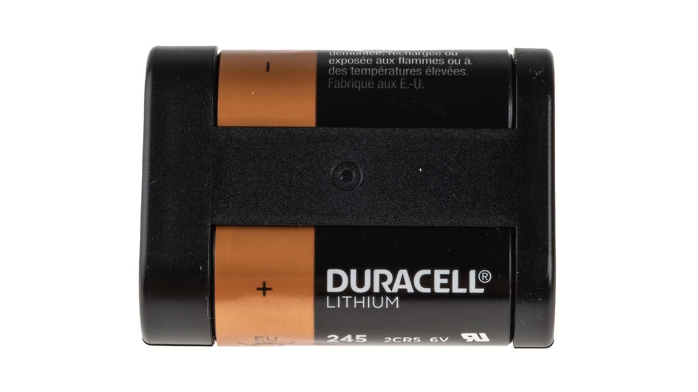 Duracell 2CR5 Lithium Batterie, 6V LiMnO2 45 x 34 x 17mm