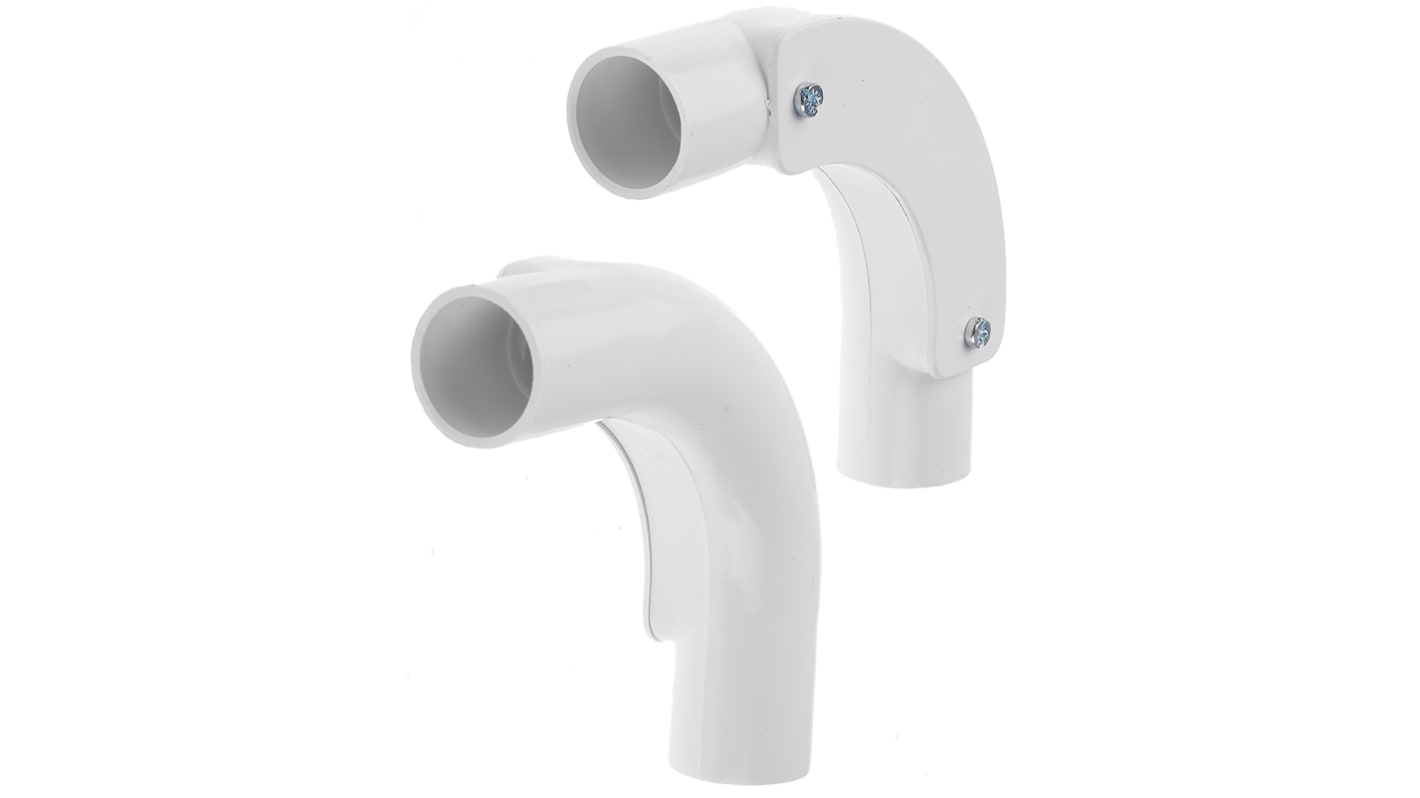 Schneider Electric Inspection Elbow, Conduit Fitting, 25mm Nominal Size, uPVC, White