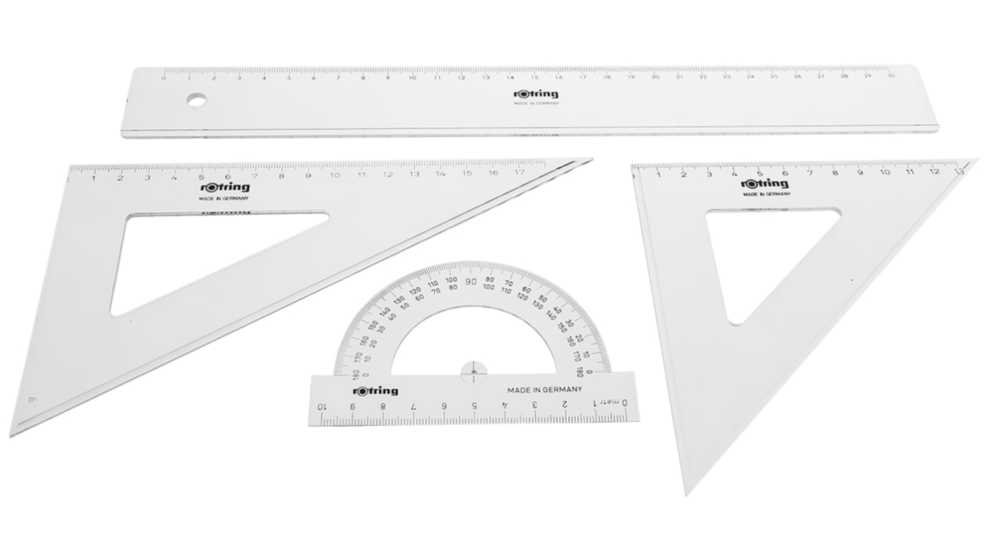 Rotring Geometrisches Zeichenset Typ Geometrie Zeichenschablonen 4 Stk. Transparent