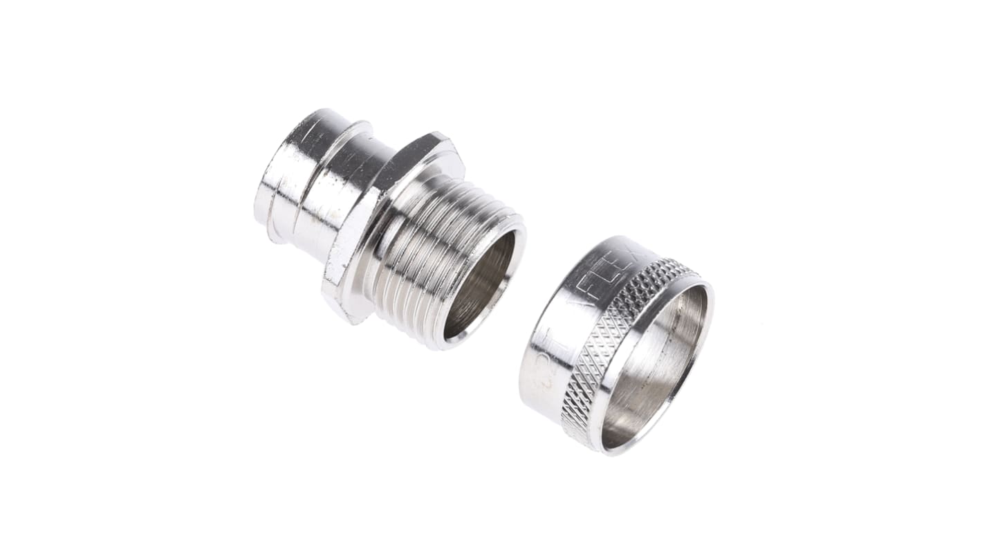 Raccordo per cavi Adaptaflex 7TCA296020R0149 SP20/M20/A SP in Ottone Nickelato, Argento, filetto M20, 20mm, protezione