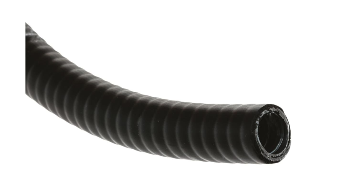 Adaptaflex 镀锌钢挠性电缆管, Φ10mm标称, 10mm外径, 6.8mm内径, 10m长, M10螺纹, IP54，IP65, 黑色, SP系列