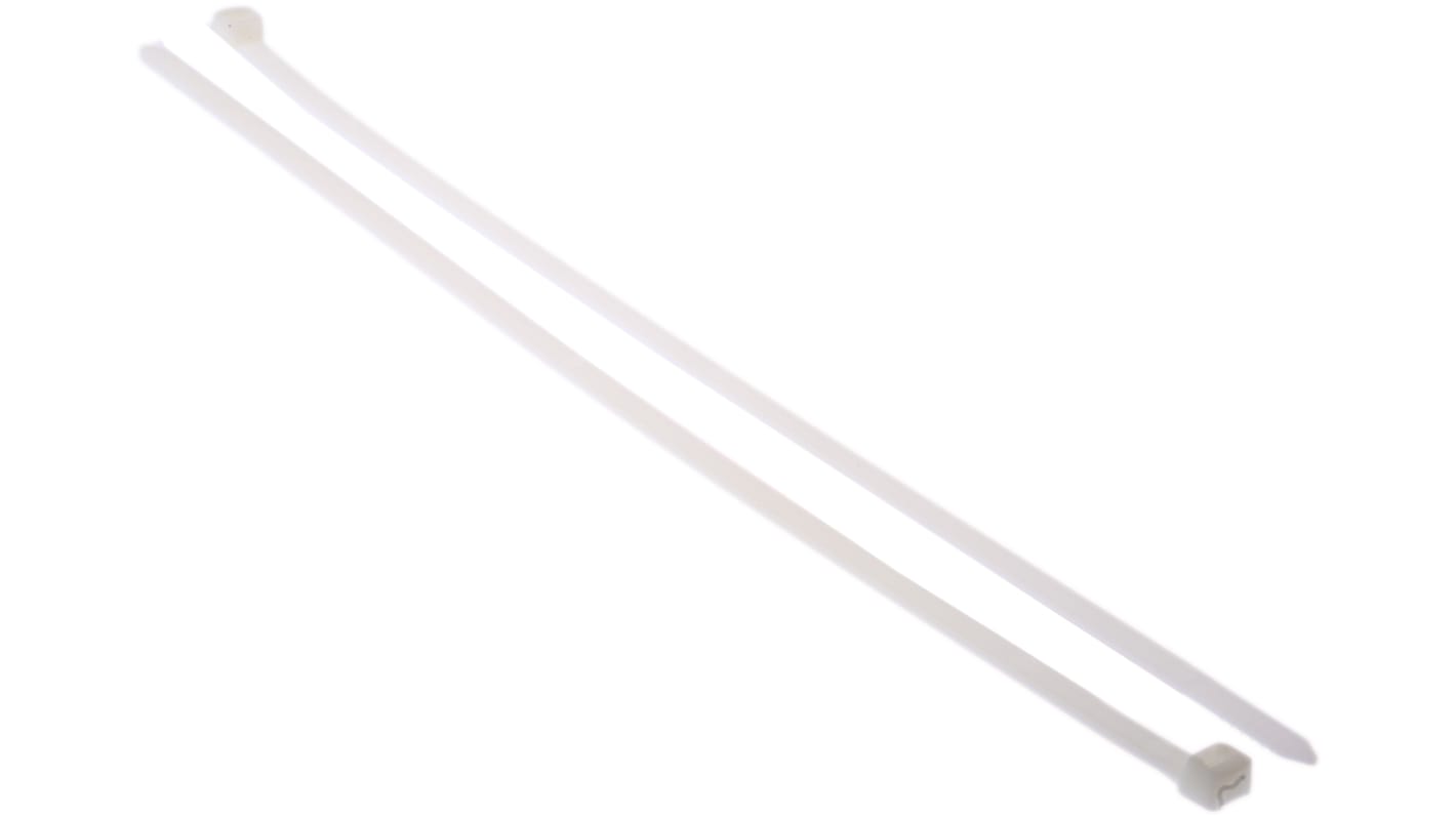 Thomas & Betts Cable Ties, 400mm x 7.6 mm, White Nylon, Pk-100