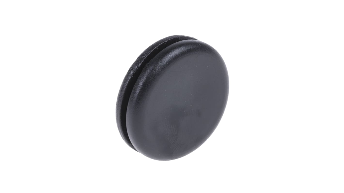 RS PRO Black PVC 20mm Cable Grommet for Maximum of 16mm Cable Dia.