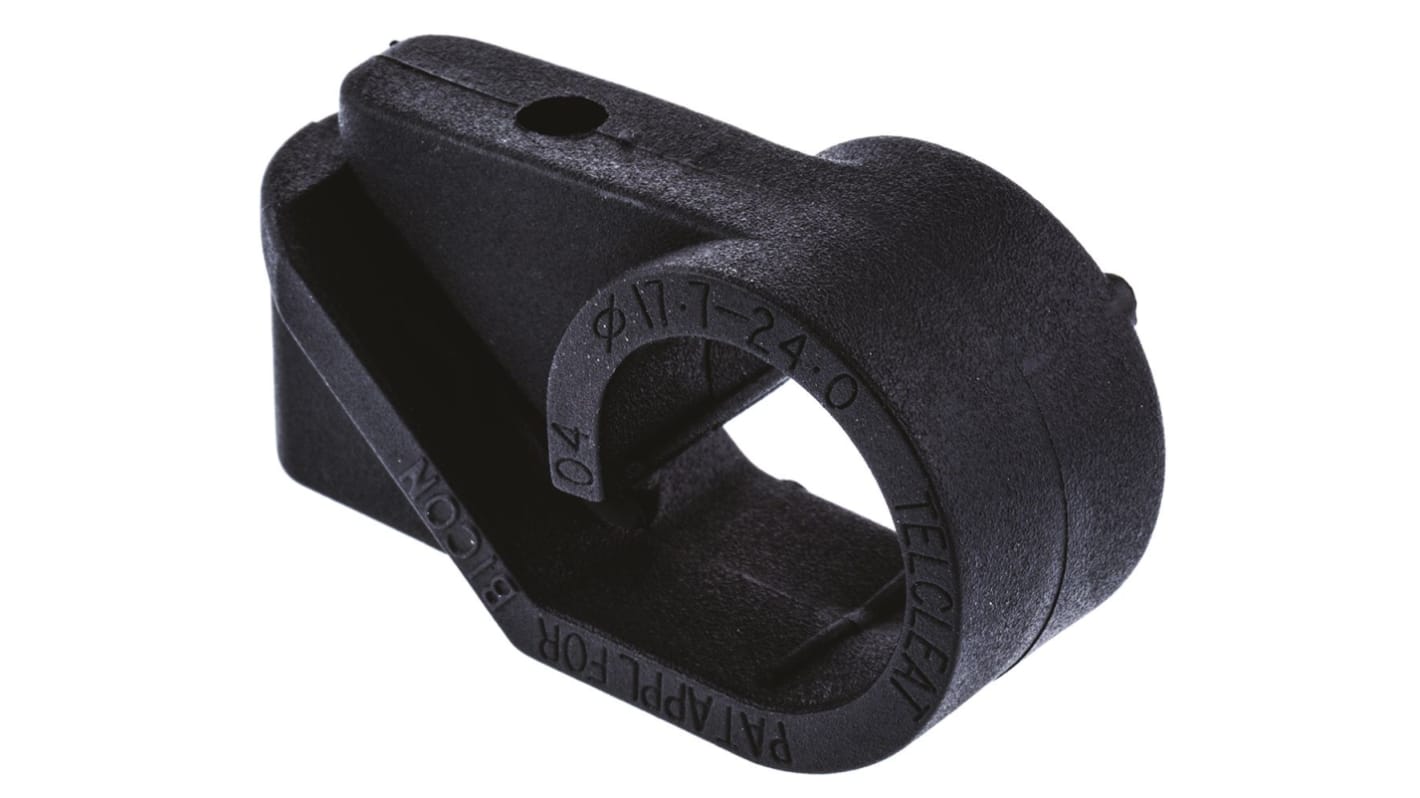 Fermacavo Prysmian in PE, Ø fascio 24mm max, 51 x 18 x 31mm, col. Nero