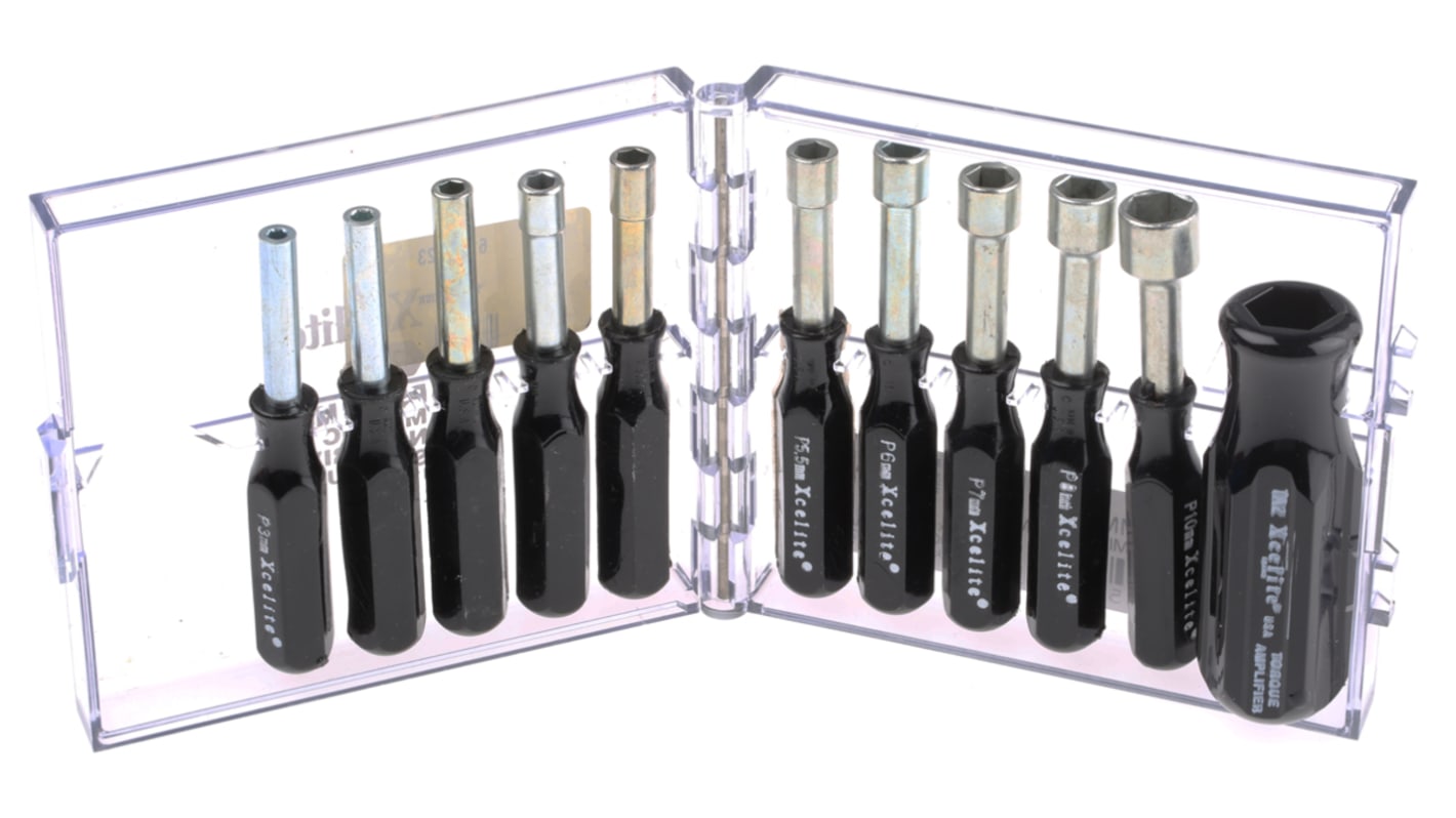 Weller Xcelite 外六角套筒螺丝刀套装, 3.5；4；4.5；5；5.5；6；7；8；10 mm刀头, 89 mm总长
