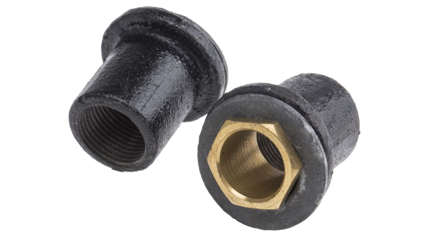 RS PRO Flange Coupler, Cable Conduit Fitting, 20mm Nominal Size, Steel, Black