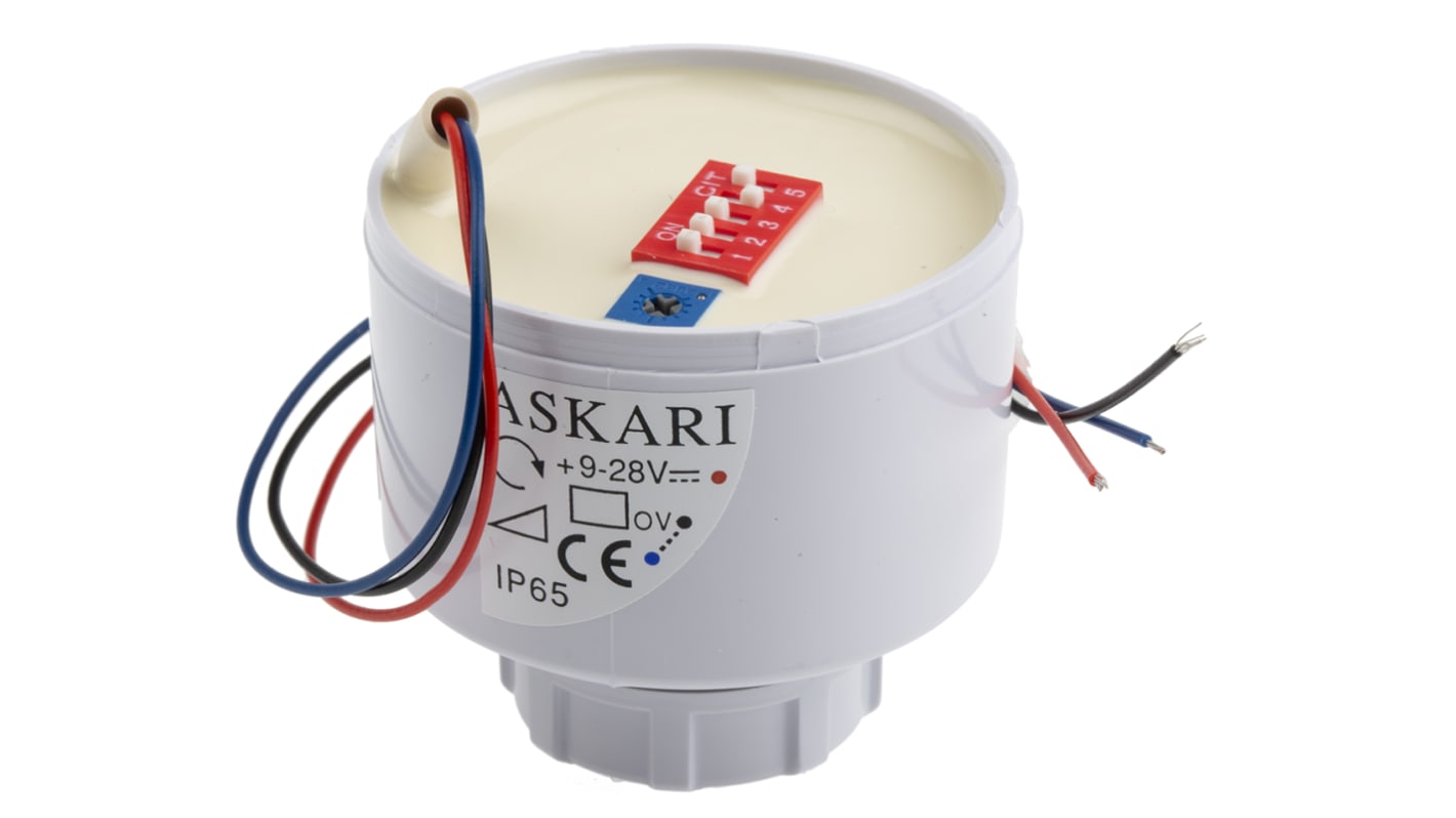 Eaton 電子ブザー, 9 → 28 V dc, 92dB, トーンの数:32 Eaton 電子ブザー, 9 → 28 V dc, 92dB, トーンの数:32