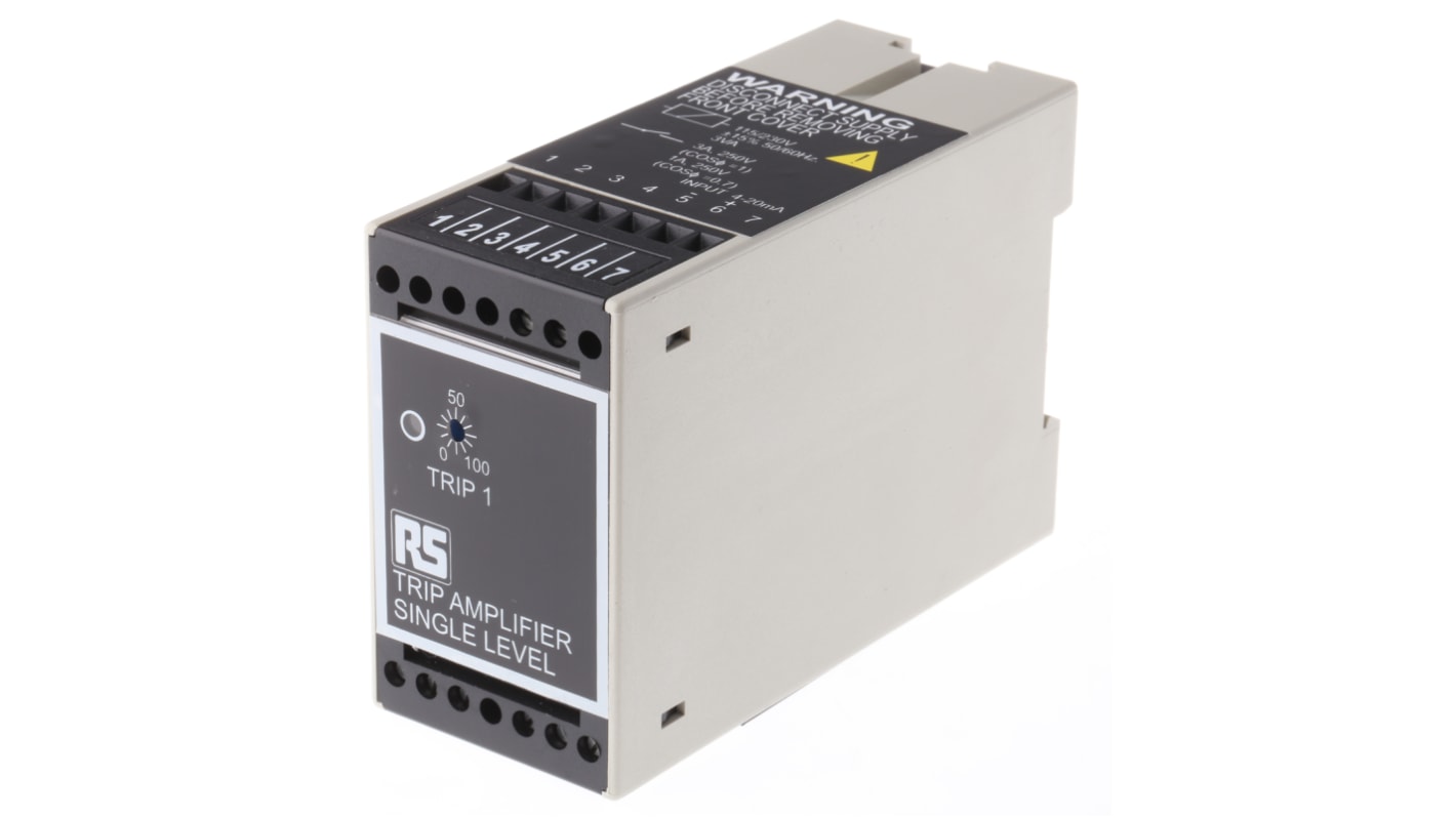 Acondicionador de señal RS PRO, alim. 115V ac, in. 4 → 20mA, out. 2 A, 220 V dc, 250V ac, para carril DIN