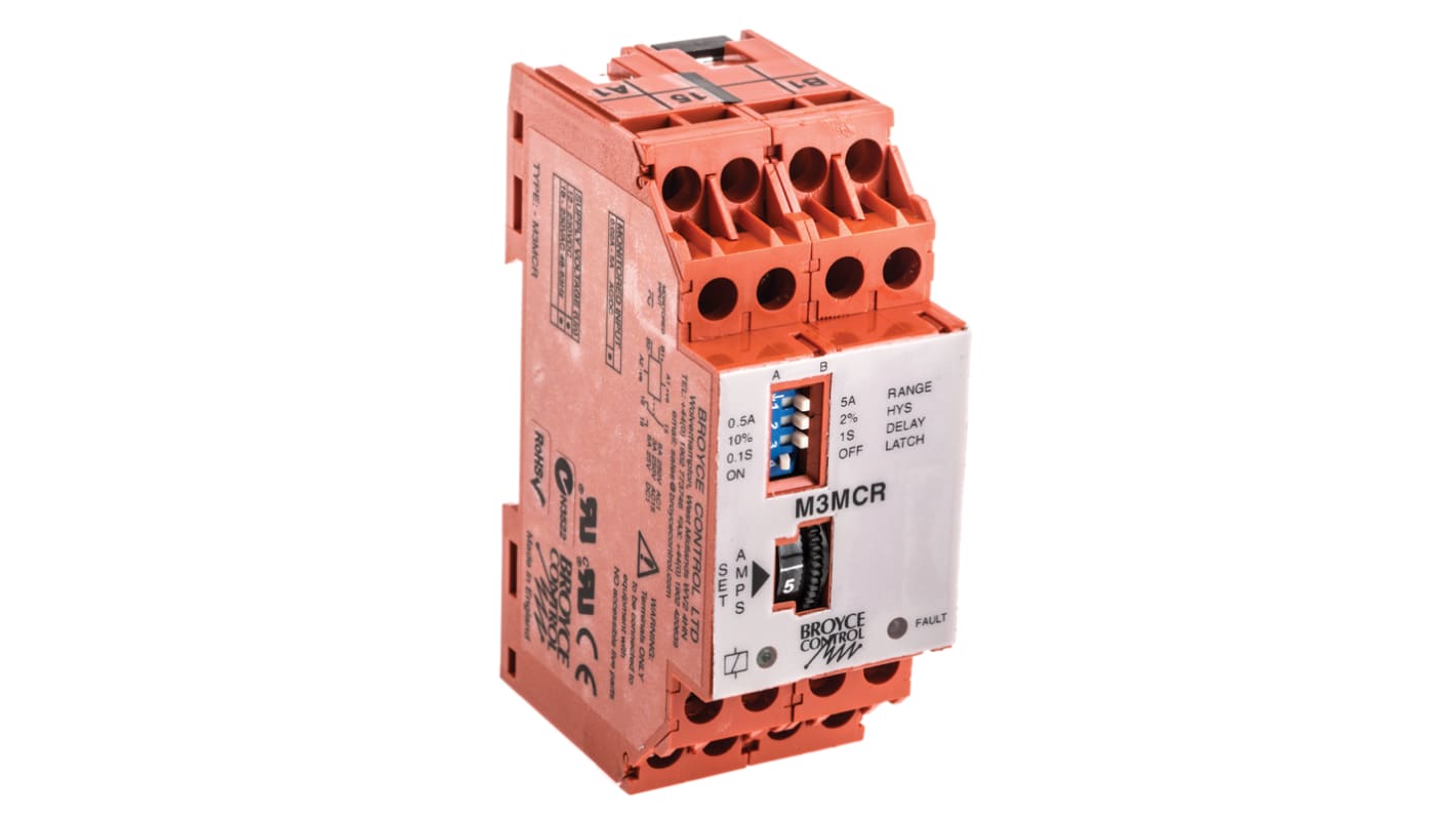 Relè di monitoraggio Corrente Broyce Control M3MCR, SPDT