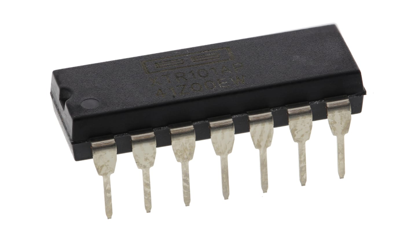 XTR101AP Texas Instruments, 4 → 20 mA Current Loop Transmitter 14-Pin PDIP