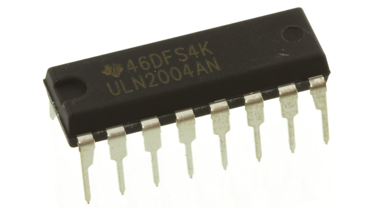 Texas Instruments ULN2004AN, 7-element NPN Darlington Transistor, 500 mA 50 V, 16-Pin PDIP