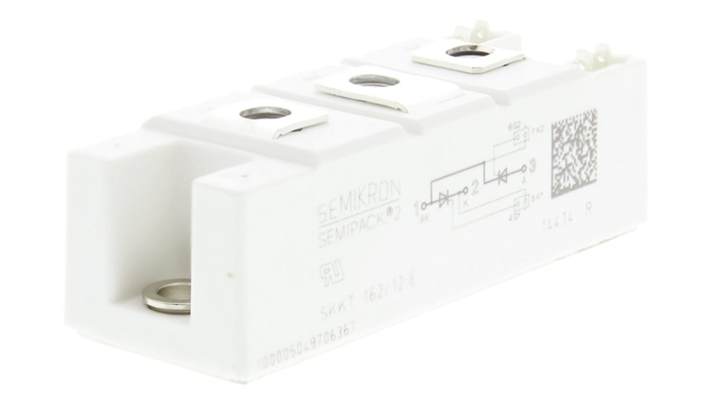 Semikron Danfoss SKKT 162/12 E, Dual Thyristor Module 1200V, 156A 150mA