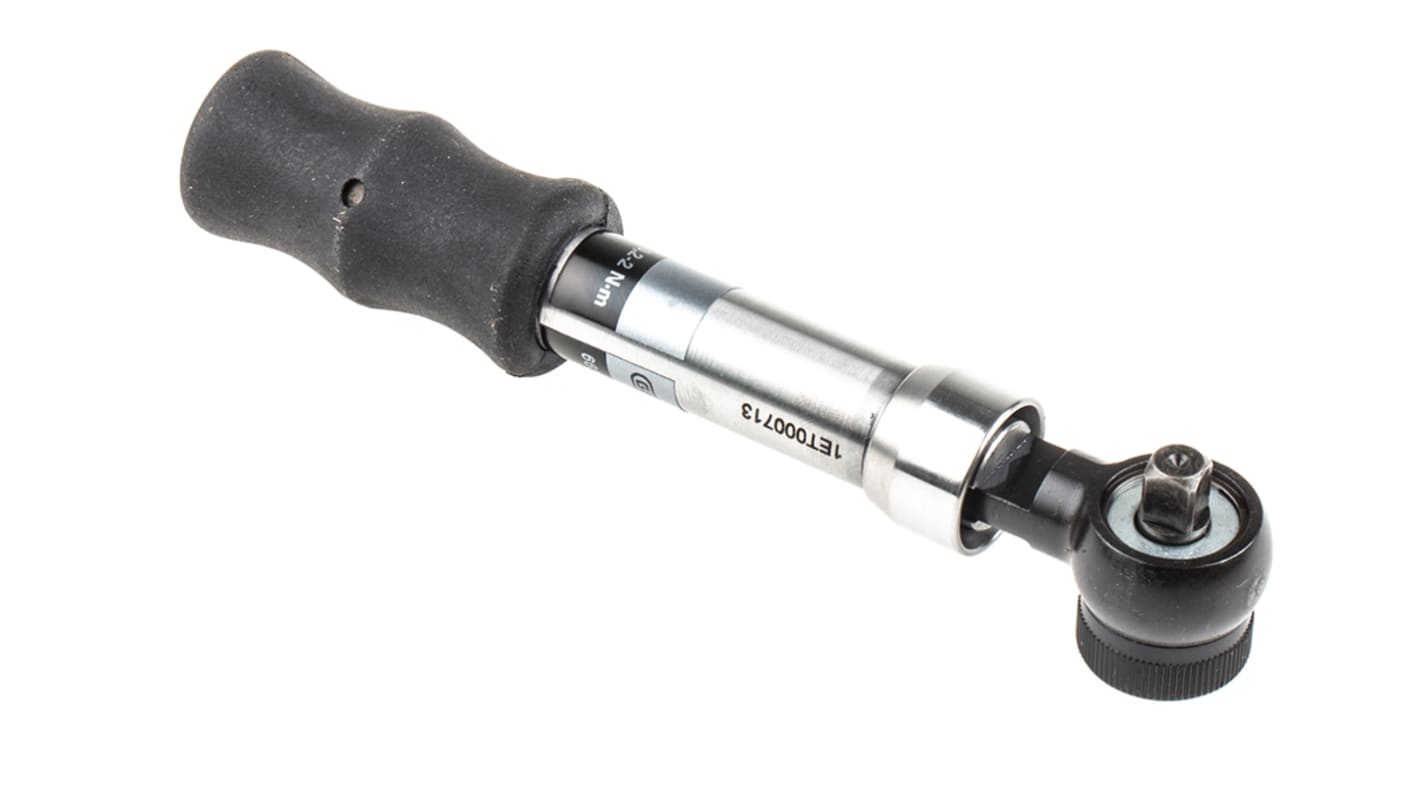RS PRO 1/4 Zoll Knick-Drehmomentschlüssel 0.2 → 2Nm, Länge 105 mm, ±6 % ISOCAL