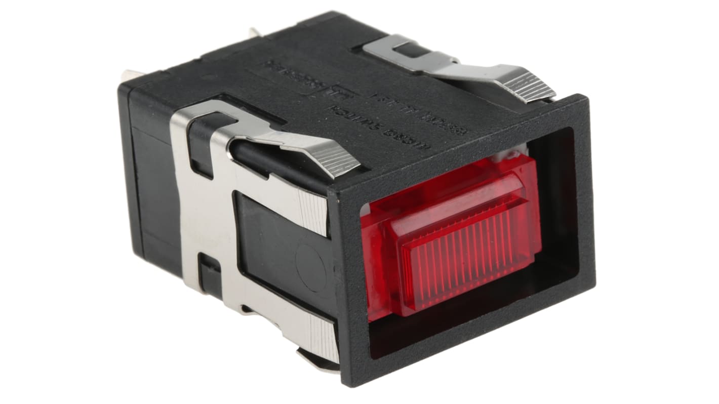 Honeywell AML32 Series Illuminated Push Button Switch, Latching, Panel Mount, DPST, Red LED, 125/250V ac