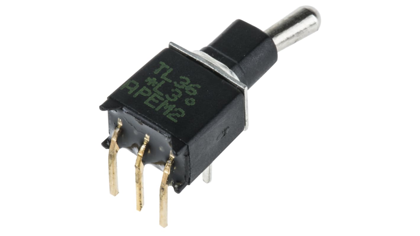 APEM PCB-Montage Kippschalter 1-polig Ein-Ein 400 mA @ 20 V dc, Lötanschluss