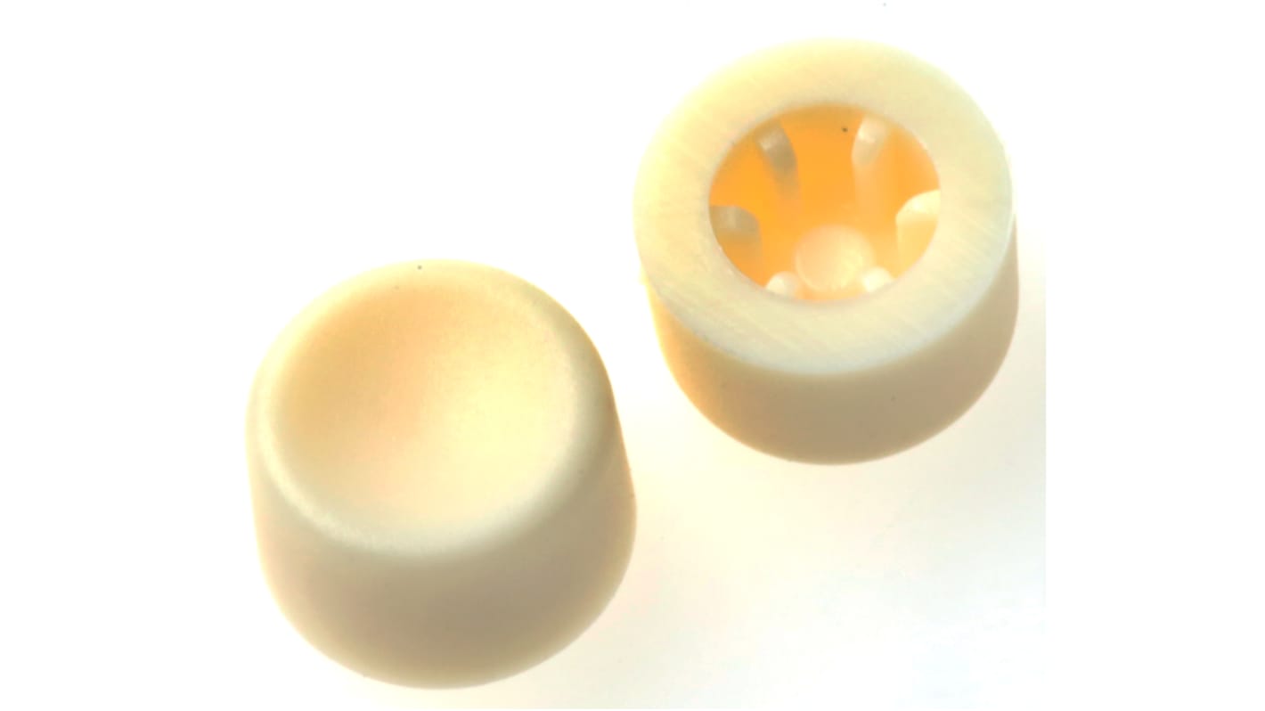 APEM White Push Button Cap for Use with Apem 9600 Series (Sub-Miniature Panel Mount Switch)