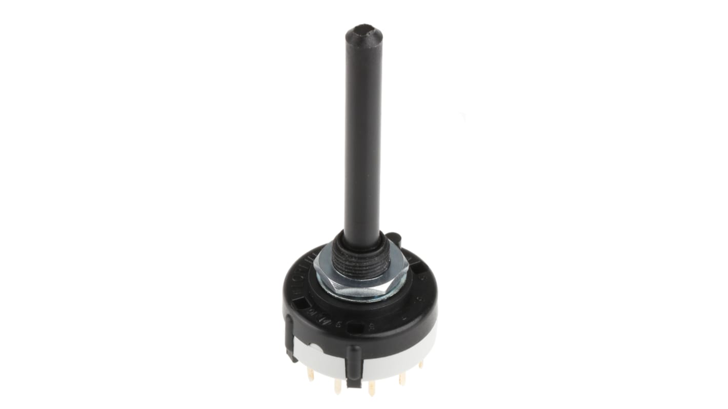 Lorlin, 6 Position DPST Rotary Switch, 150 mA @ 250 V ac, Through Hole