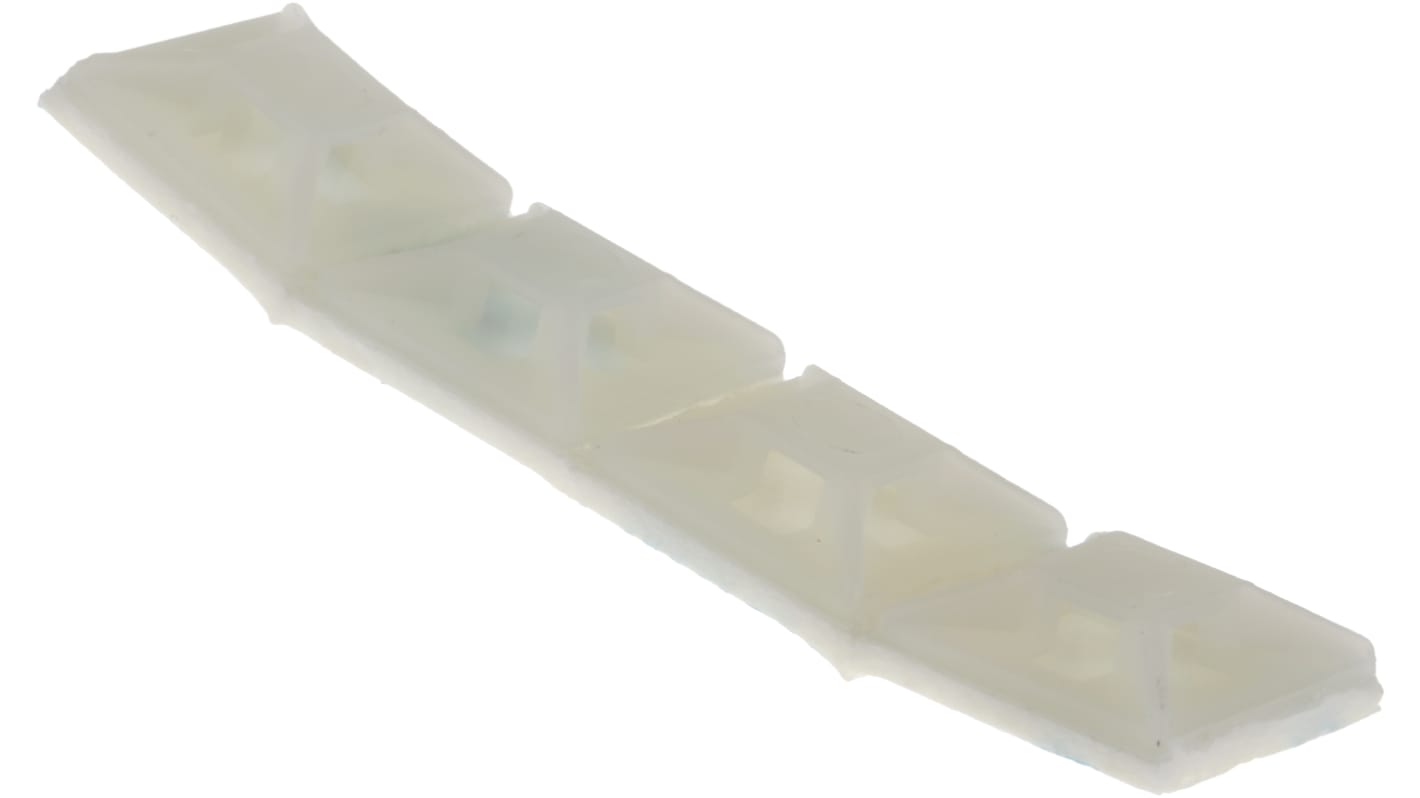 Fermacavi RS PRO, autoadesivo, 13mm x 13 mm, 50 pezzi