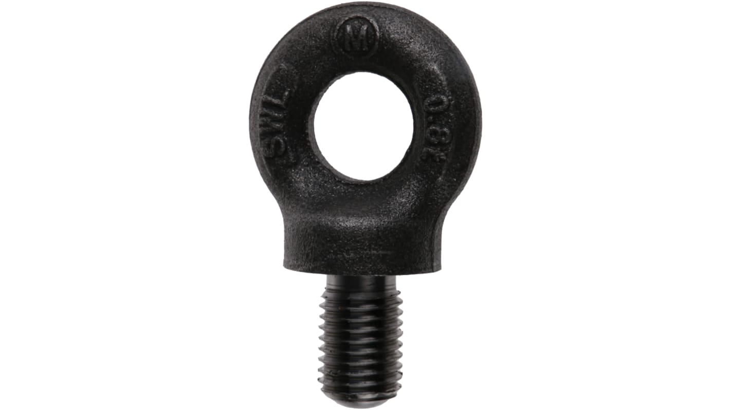 RS PRO Carbon Steel Eye Bolt, M16 Thread, 20mm Thread Length, 20mm Internal Eye Diameter, 44mm Outer Eye Diameter, 0.8t