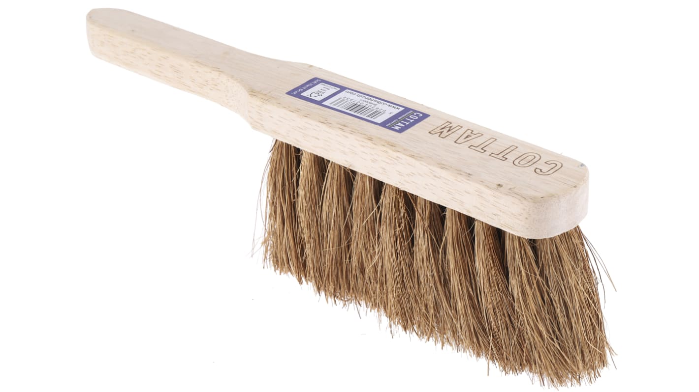 Cottam Soft Bristle Black Scrubbing Brush Natural Coco bristle material
